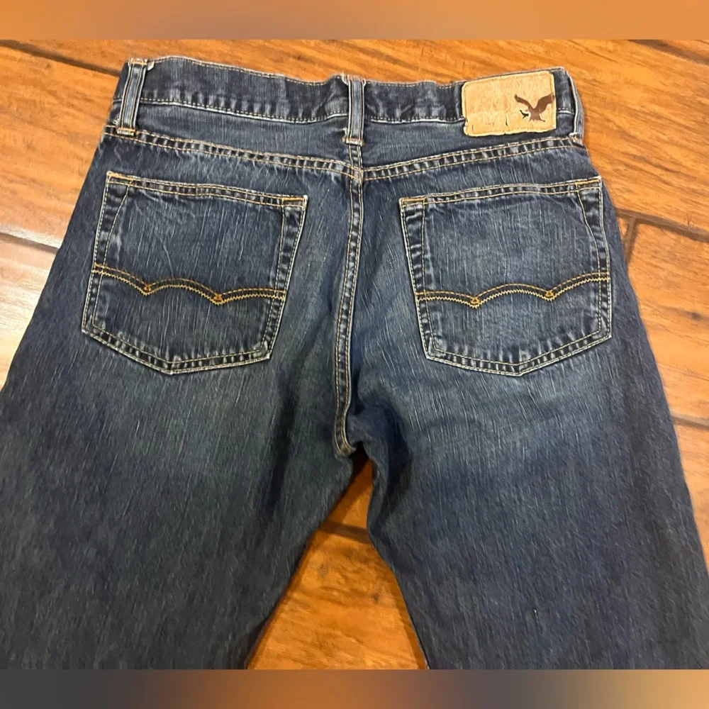 American Eagle jeans mens fit 30x31 (tag 30x34) blue cotton Relaxed Straight Y2K